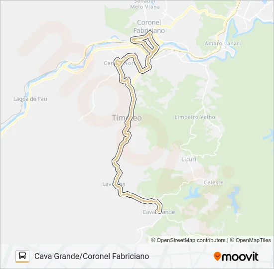 SÃO ROQUE 3637-3 Bus Line Map