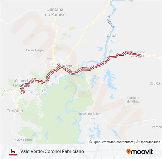 RIODOCE 3610-4 Bus Line Map