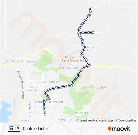 19 Bus Line Map