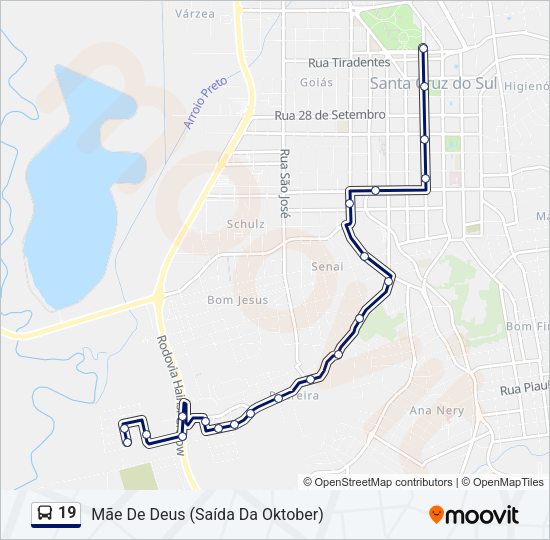 19 Bus Line Map