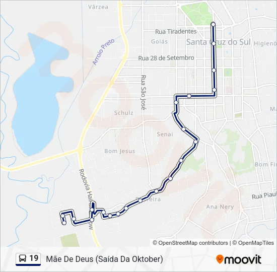 19 Bus Line Map
