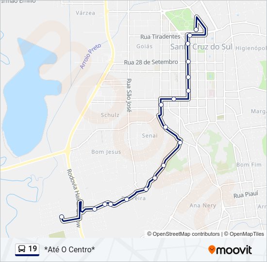 19 Bus Line Map