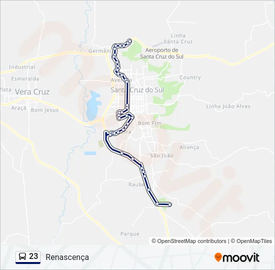 23 Bus Line Map