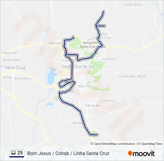 25 Bus Line Map