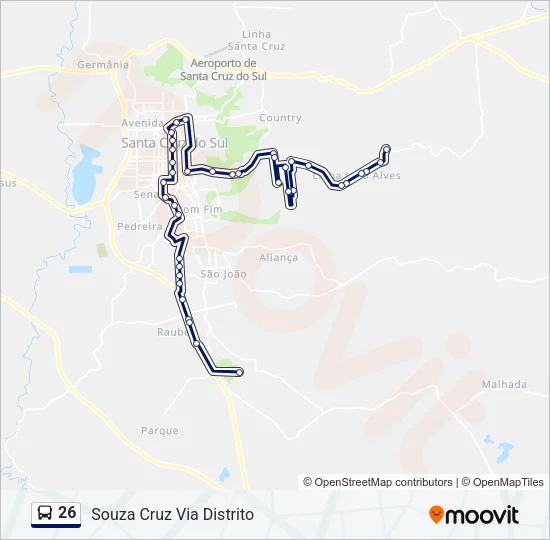 26 Bus Line Map