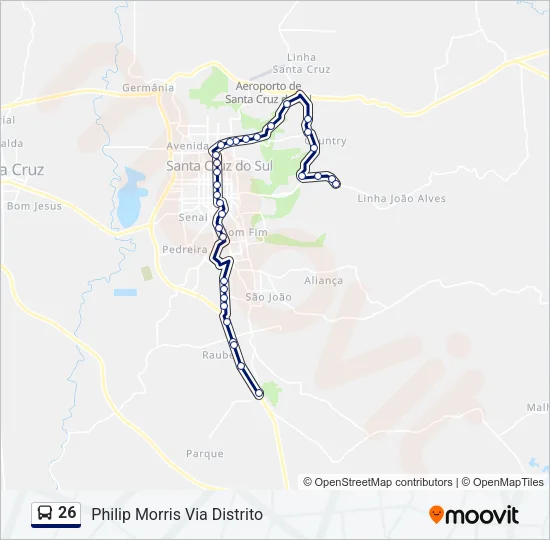 26 Bus Line Map