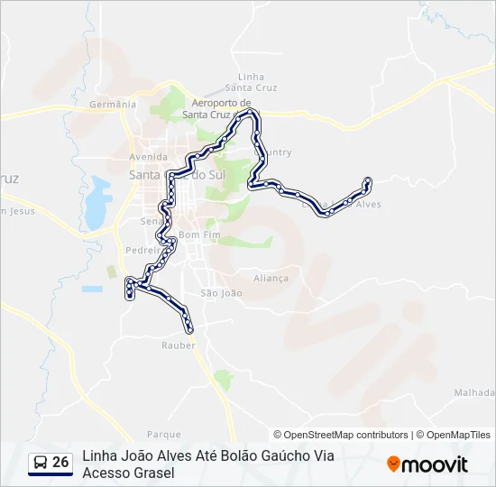 26 Bus Line Map