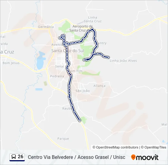26 Bus Line Map