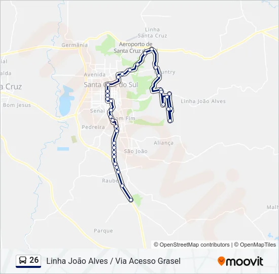 26 Bus Line Map
