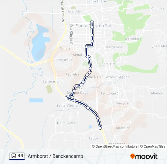 44 Bus Line Map