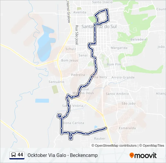 44 Bus Line Map