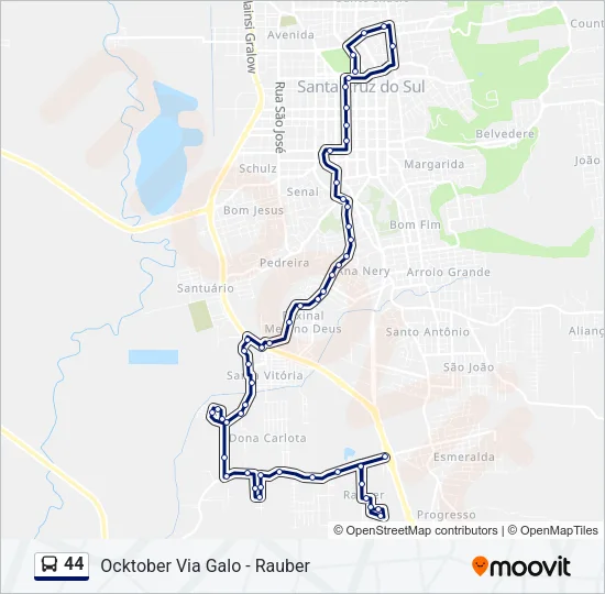 44 Bus Line Map