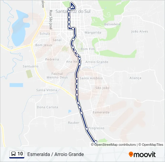 10 Bus Line Map