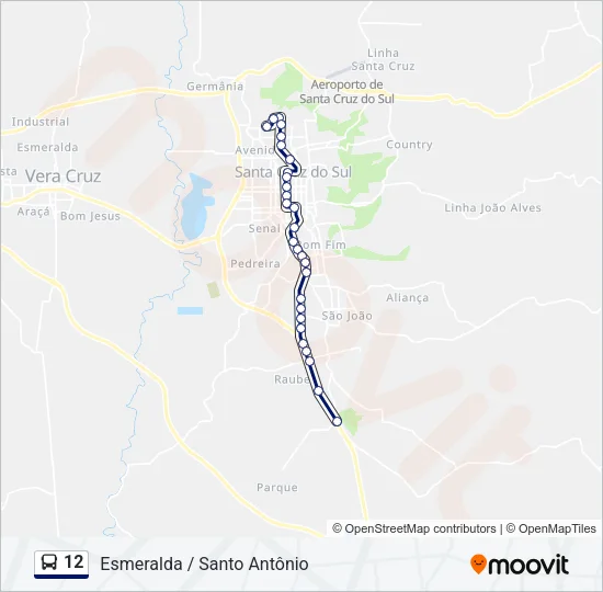 12 Bus Line Map