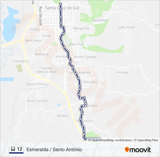 12 Bus Line Map