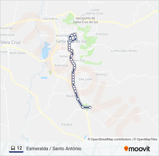 12 Bus Line Map