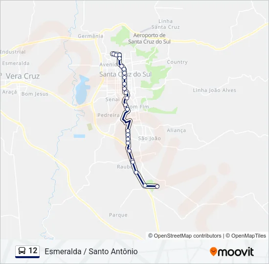 12 Bus Line Map
