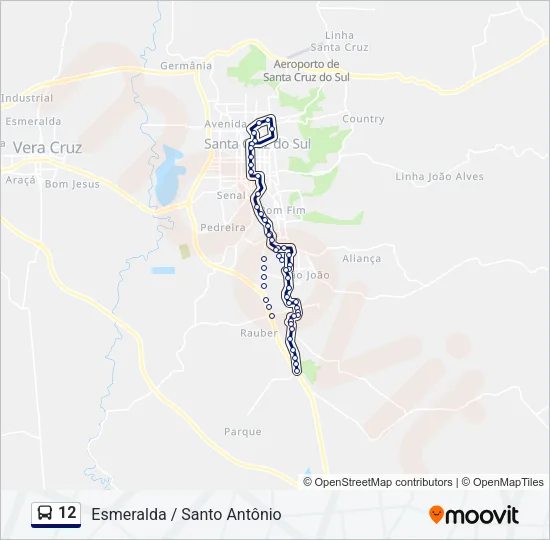12 Bus Line Map