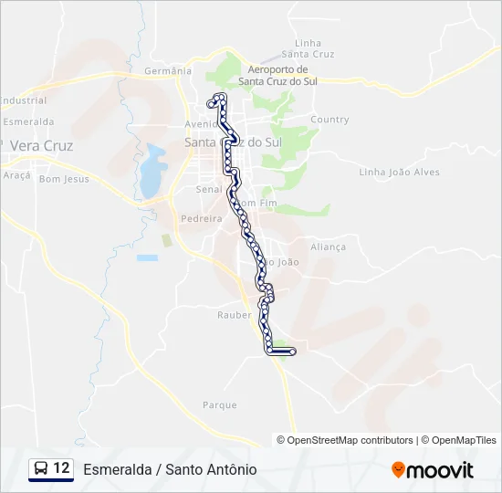 12 Bus Line Map
