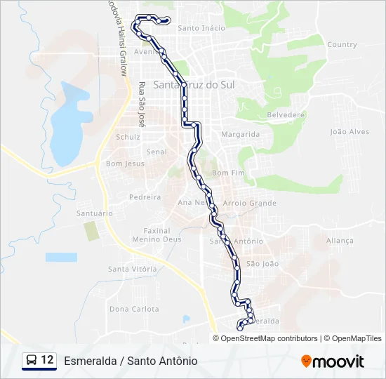 12 Bus Line Map