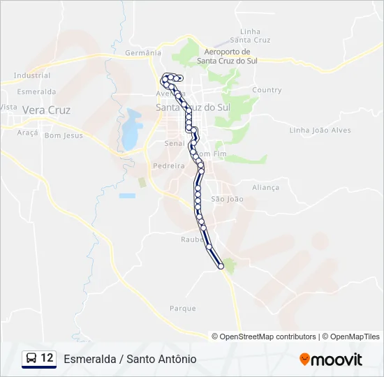 12 Bus Line Map