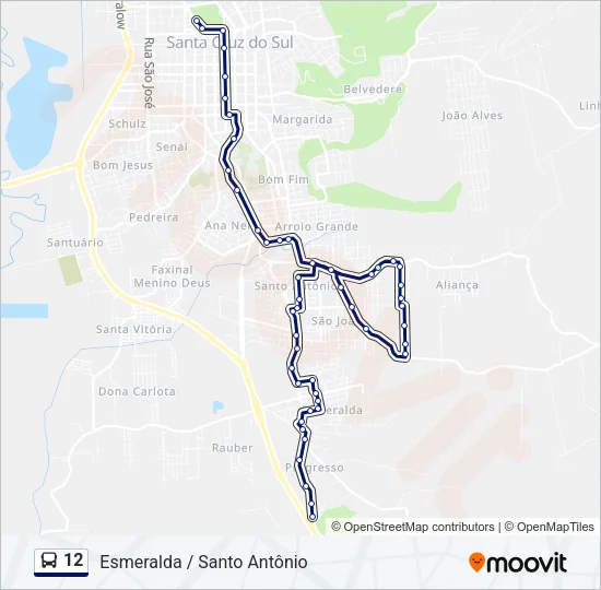 12 Bus Line Map