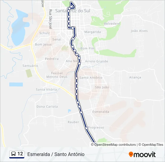 12 Bus Line Map