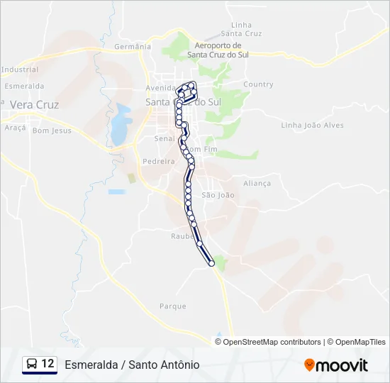 12 Bus Line Map