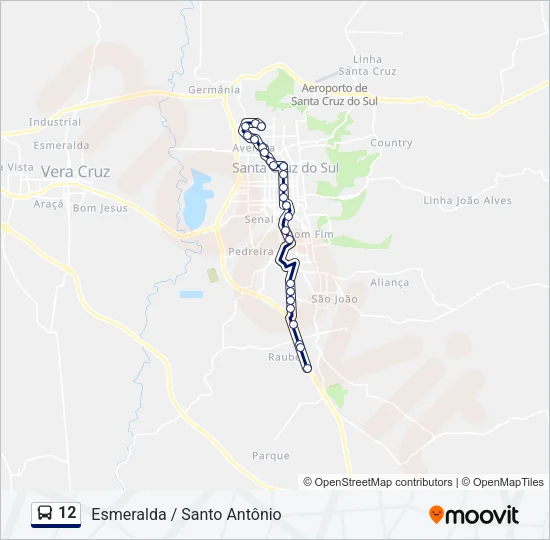 12 Bus Line Map