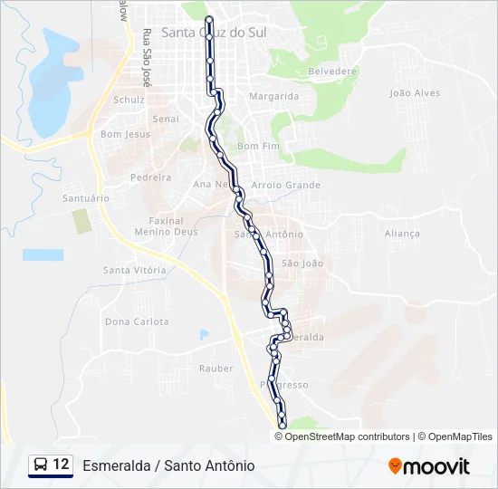 12 Bus Line Map