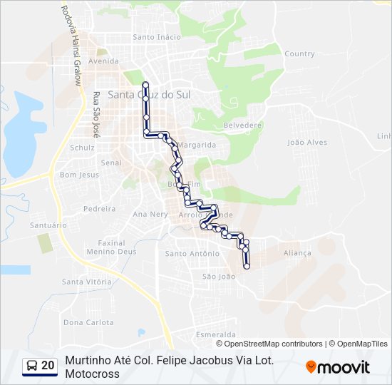 20 Bus Line Map