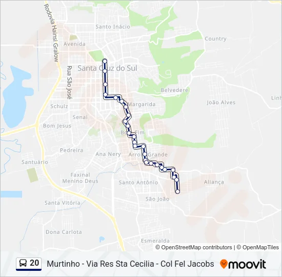 20 Bus Line Map