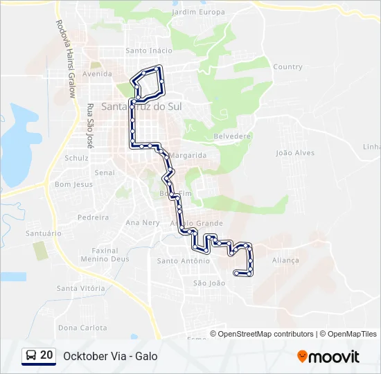 20 Bus Line Map