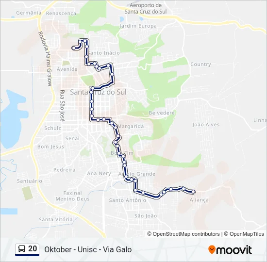 20 Bus Line Map