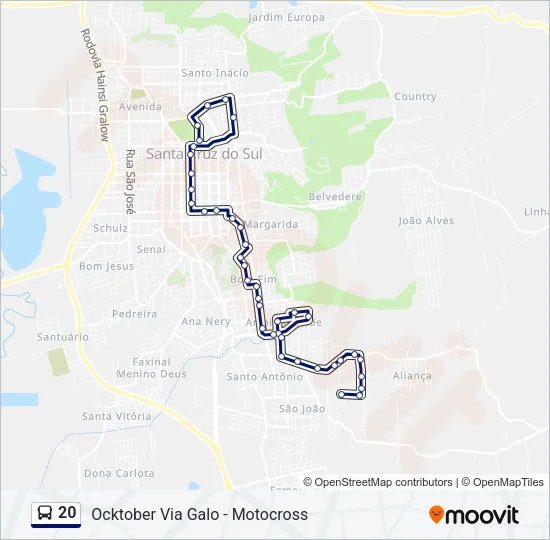 20 Bus Line Map
