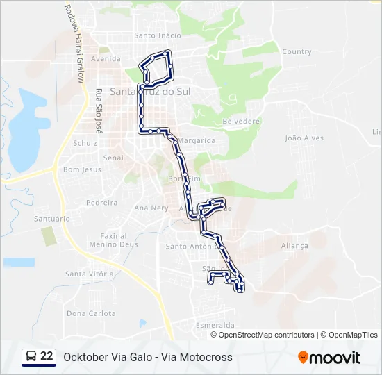 22 Bus Line Map