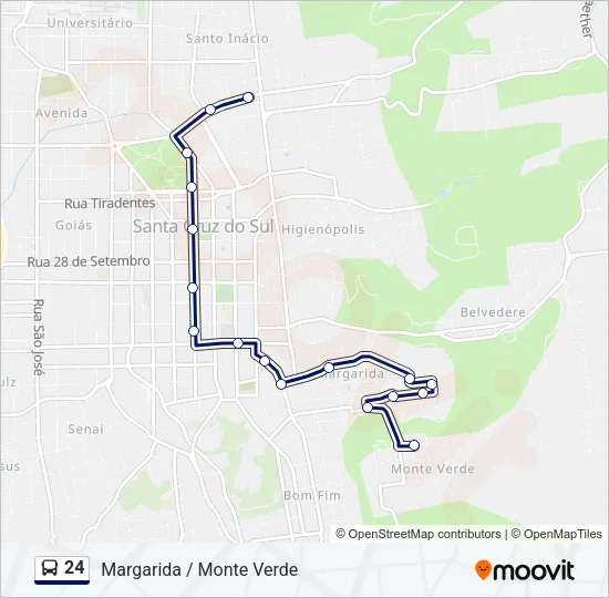 24 Bus Line Map