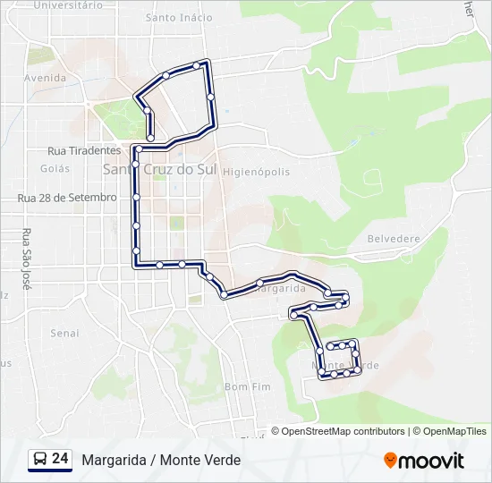 24 Bus Line Map