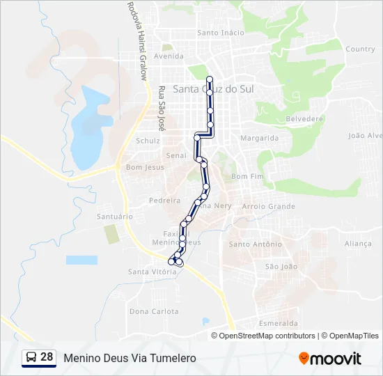 28 Bus Line Map