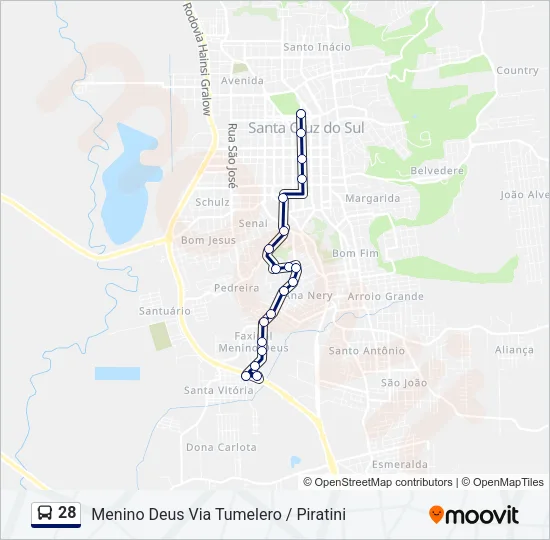 28 Bus Line Map