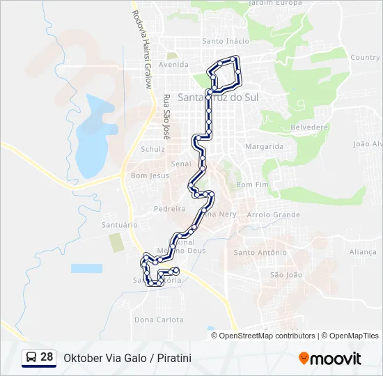 28 Bus Line Map