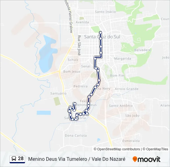 28 Bus Line Map
