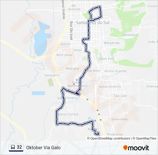 32 Bus Line Map