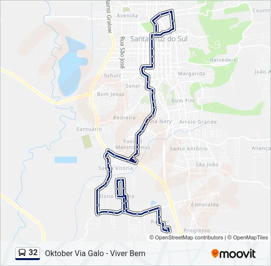 32 Bus Line Map