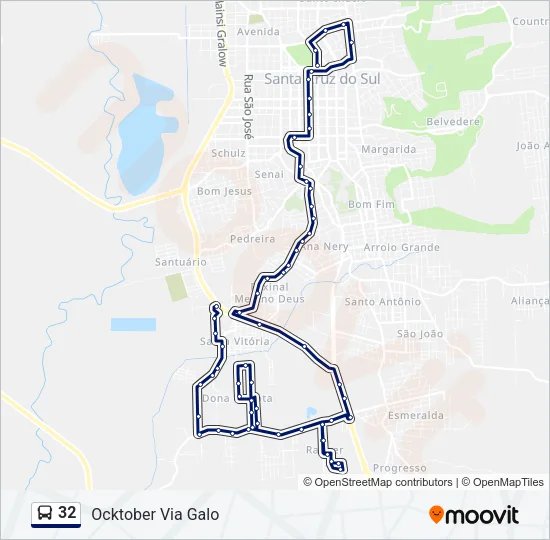 32 Bus Line Map