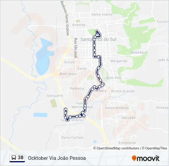 38 Bus Line Map