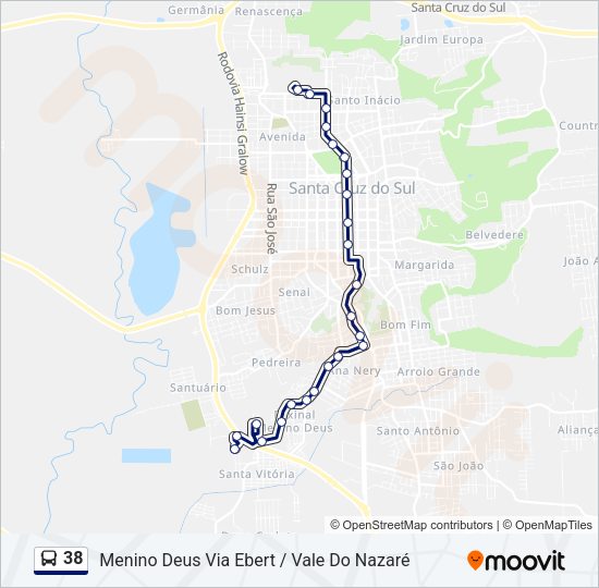 38 Bus Line Map