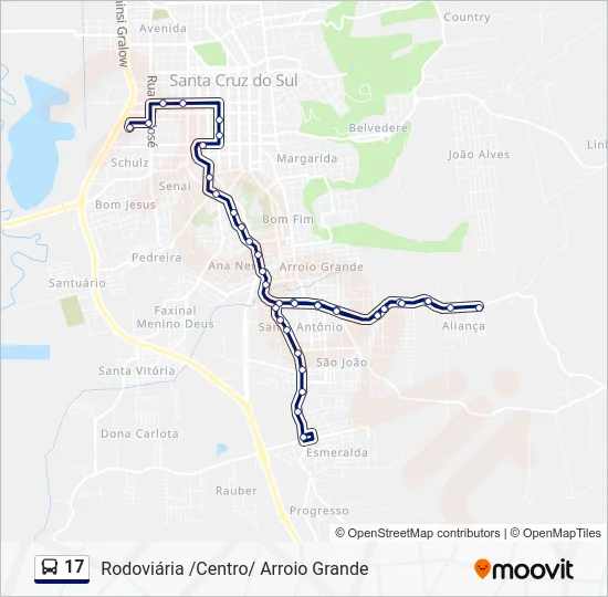 17 Bus Line Map