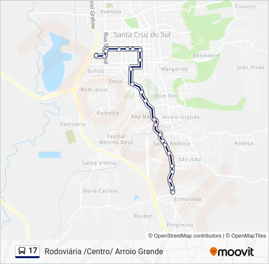17 Bus Line Map