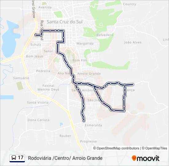 17 Bus Line Map